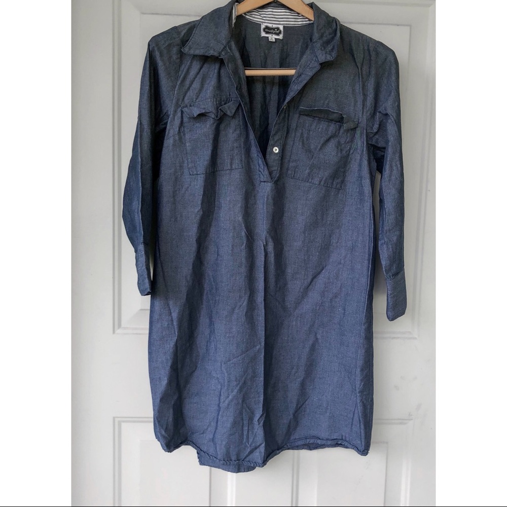 Chambray Shirt Dress Mudpie Denim